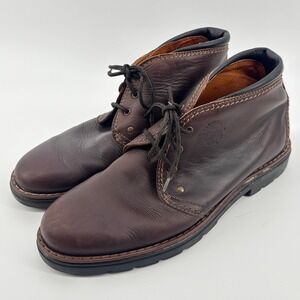 Josef Seibel Mens Size 12 Leather Ankle Chukka Boots Brown Lace Up Casual 424546